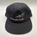 Vintage Team Pontiac Racing Black Embroidered Snapback Hat NWT