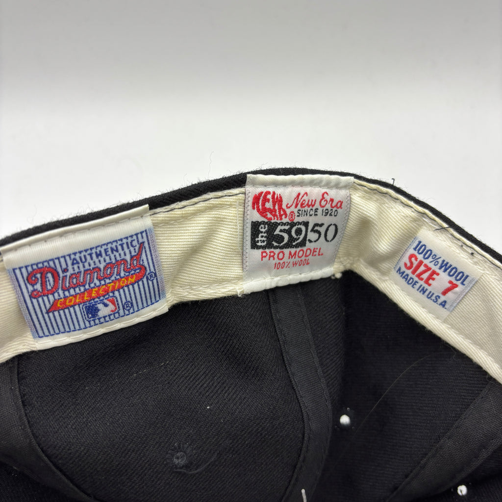 Vintage San Fransisco Giants MLB Black New Era Diamond Pro Model Wool Fitted Hat: 7