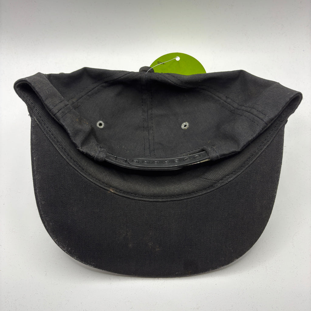 Vintage Red Baron Stearman Squadron Pizza Black Scrambled Eggs Snapback Hat