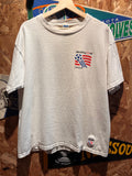 Vintage Adidas World Cup USA 1994 Logo Soccer White T-Shirt: Large
