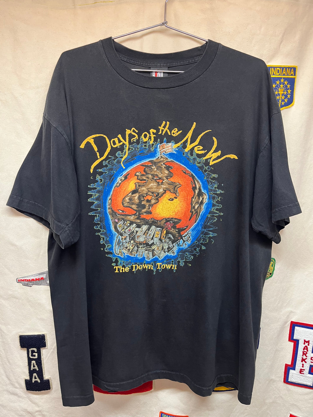 Vintage Days of the New Band Concert The Down Town Tour 1998 Giant T-Shirt: XL