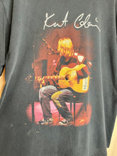 Load image into Gallery viewer, Vintage Kurt Cobain Nirvana Aragon Ballrom Nixon Guitar Black T-Shirt: XL
