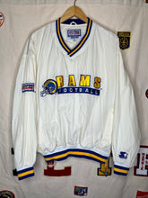 Load image into Gallery viewer, Vintage Rams Football NFL White Starter Pullover Windbreaker Jacket: Medium
