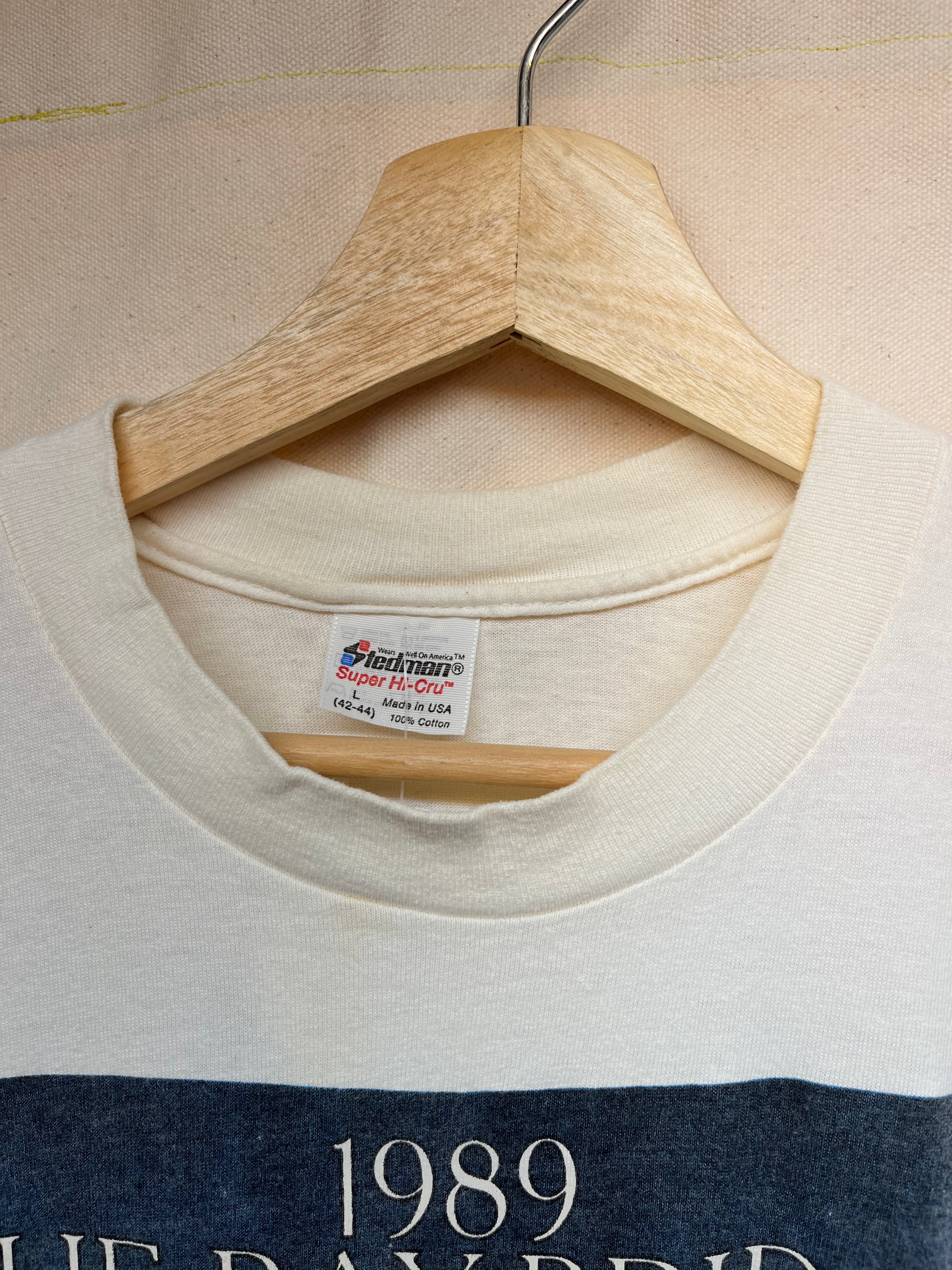 Vintage San Francisco Examiner The Bay Bridge World Series 1989 Stedman T-Shirt: L