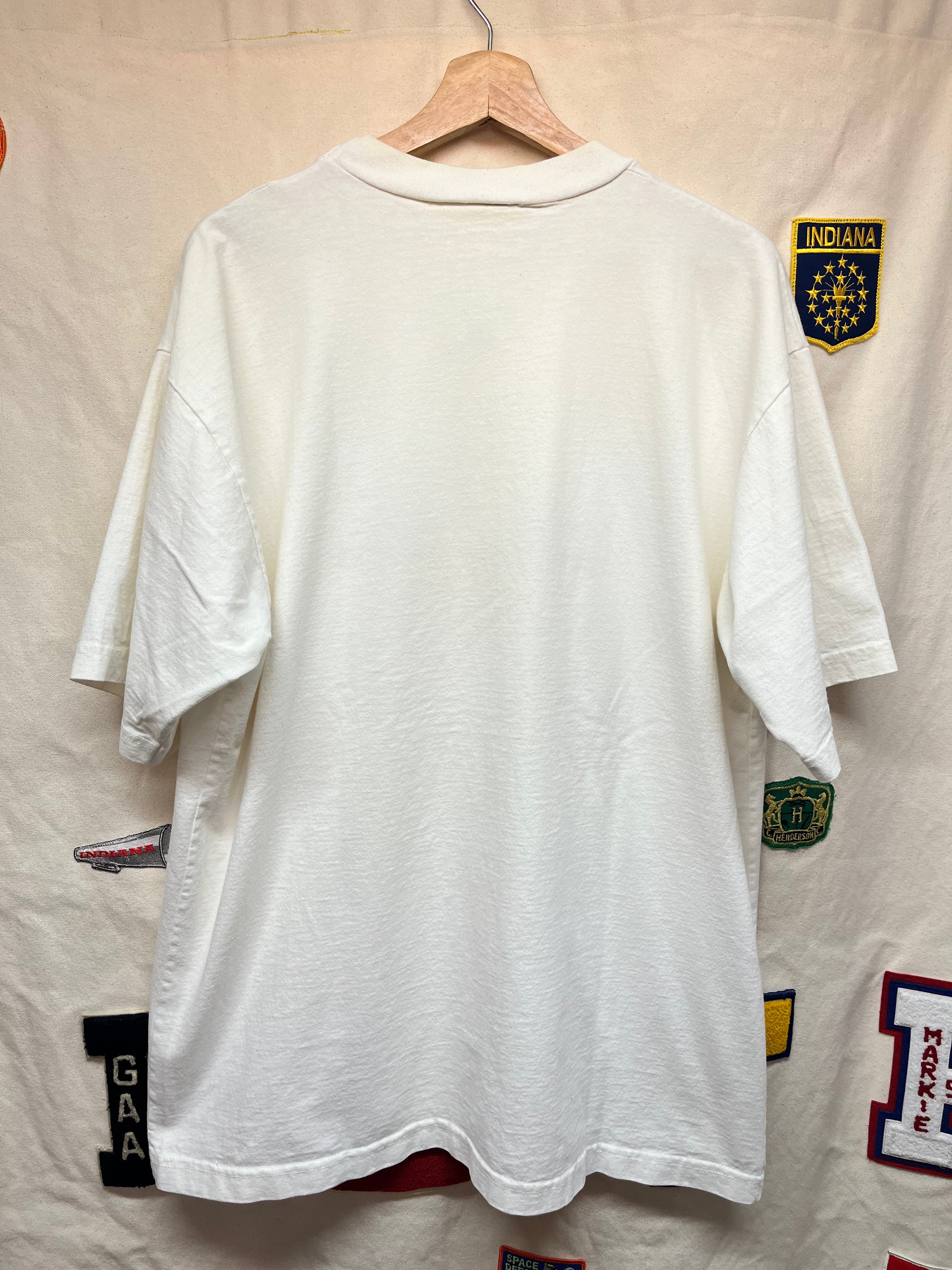 Vintage Cleveland Indians 1901 Charter Member Chief Wahoo Embroidered MLB Baseball T-Shirt: XXL