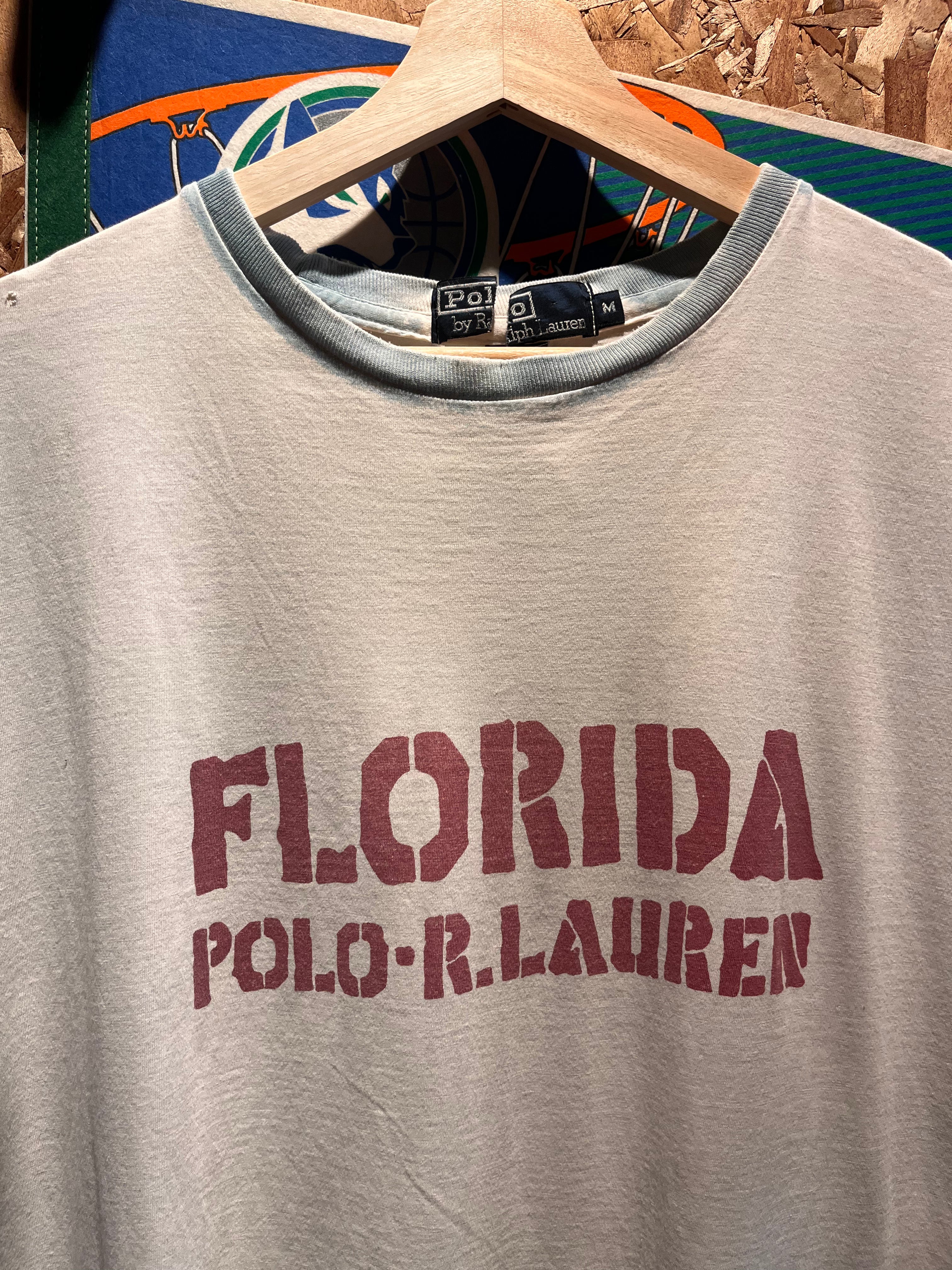 Vintage Polo Ralph Lauren Florida Hurricane Relief We Will Rebuild Miami T-Shirt: XL