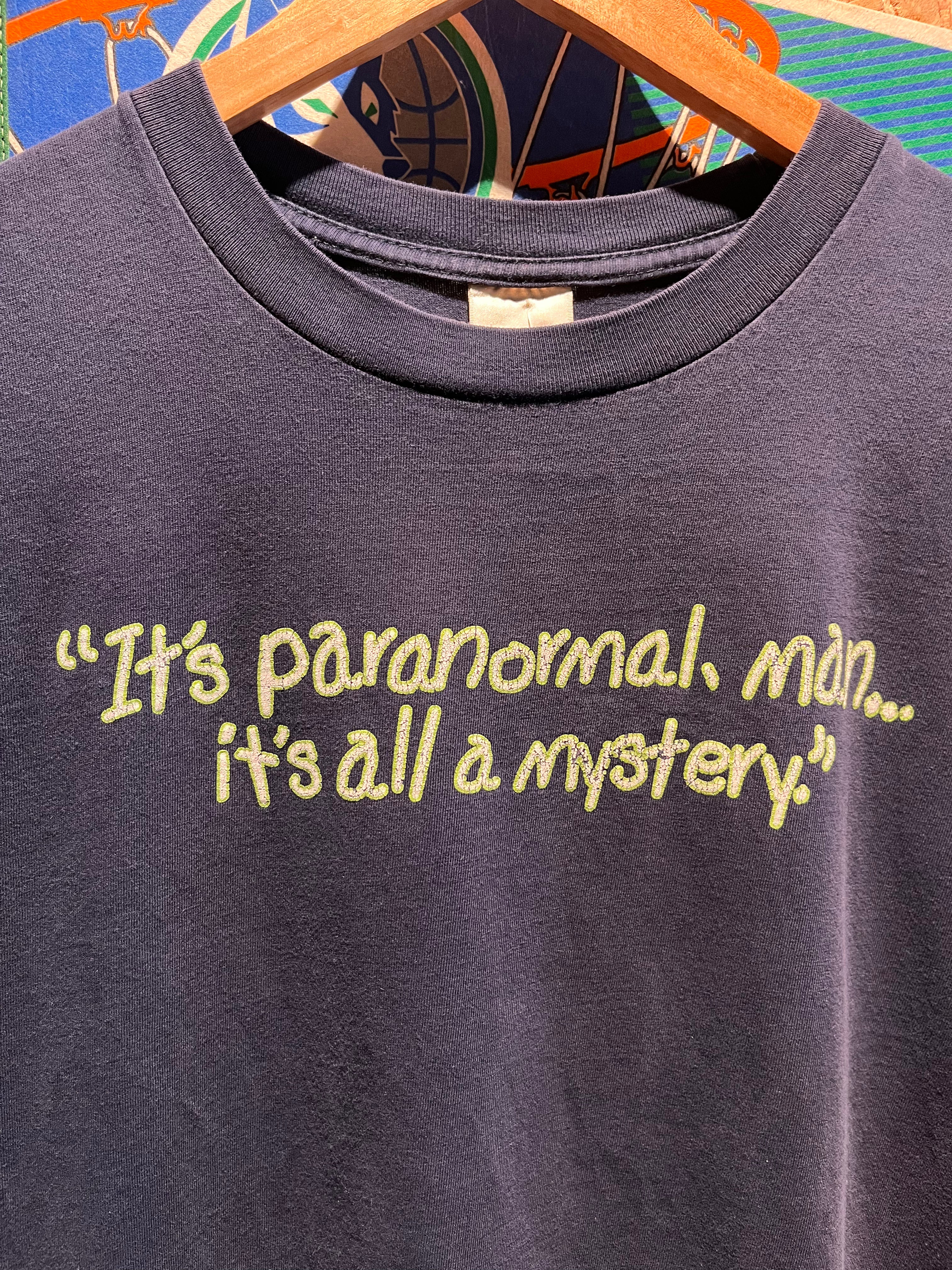 Vintage Ghost Hunters TV Show It's Paranormal, Man All A Mystery Navy T-Shirt: XL