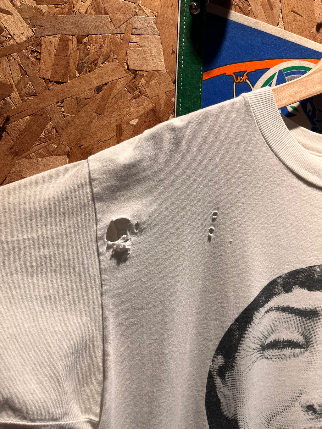 Vtg Fornasetti Graphique De France Art Winky Face Tounge Out White T-Shirt: Large