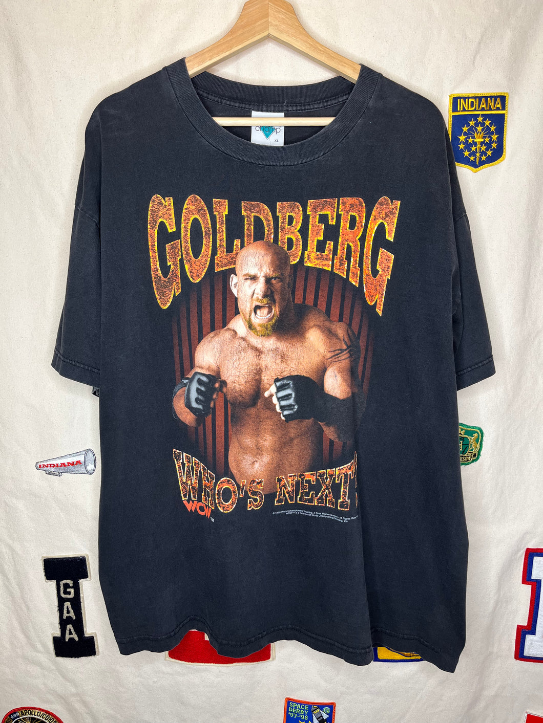 Vintage Goldberg 1998 WCW Who's Next? Wrestling Black T-Shirt: XL
