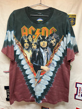 Load image into Gallery viewer, Vintage ACDC Highway To Hell Tie Dye Liquid Blue 2003 Devil 666 Rock Band T-Shirt: Large
