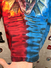 Load image into Gallery viewer, Vintage Dueling Dragons Split Tie Dye Universal Studios Rollercoaster Amusement Park 90s T-Shirt: XL
