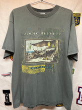 Load image into Gallery viewer, Vintage Jimmy Buffett Barometer Soup 1995 Concert Tour Parrot Tultex T-Shirt: XL
