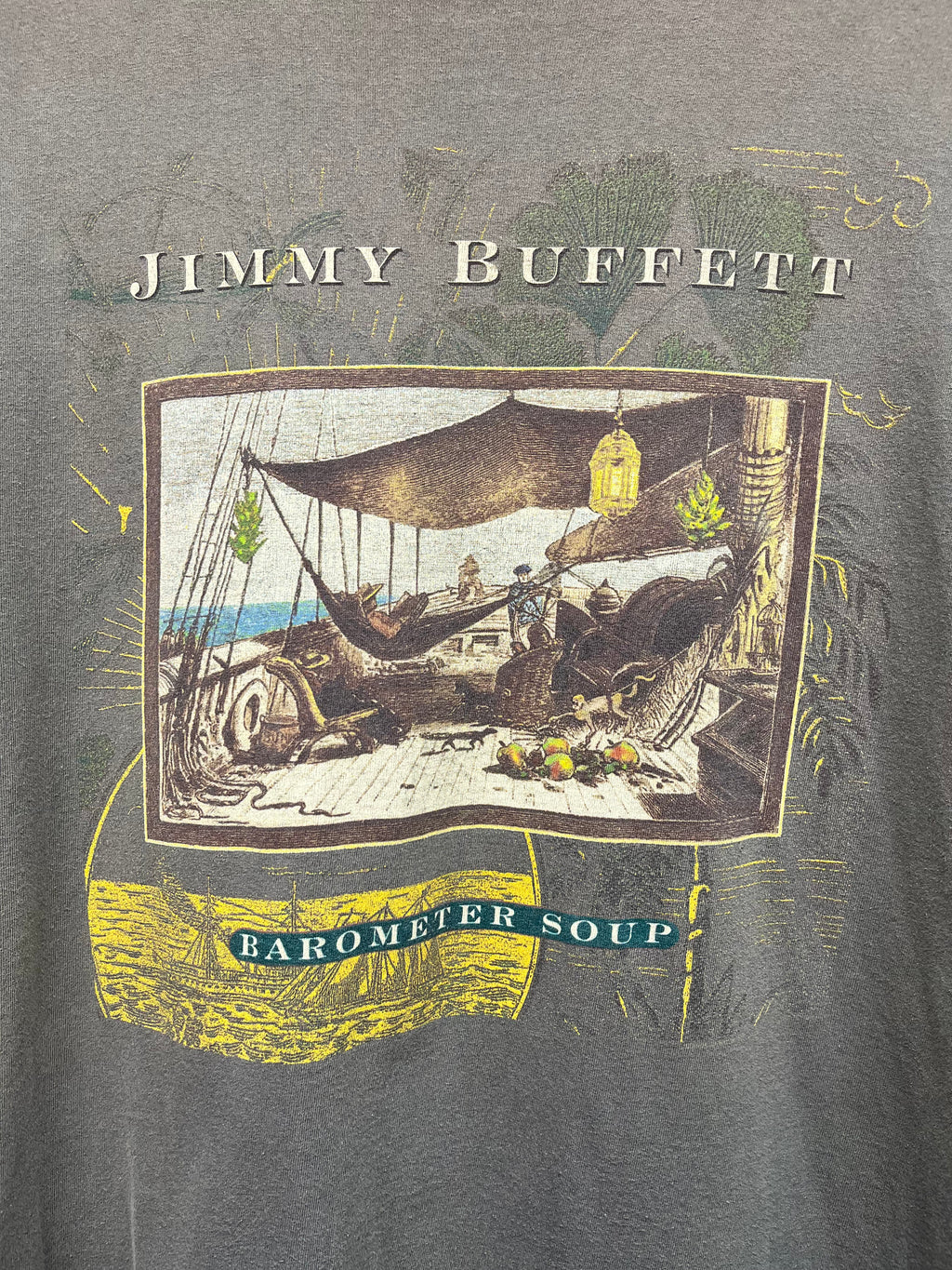Vintage Jimmy Buffett Barometer Soup 1995 Concert Tour Parrot Tultex T-Shirt: XL