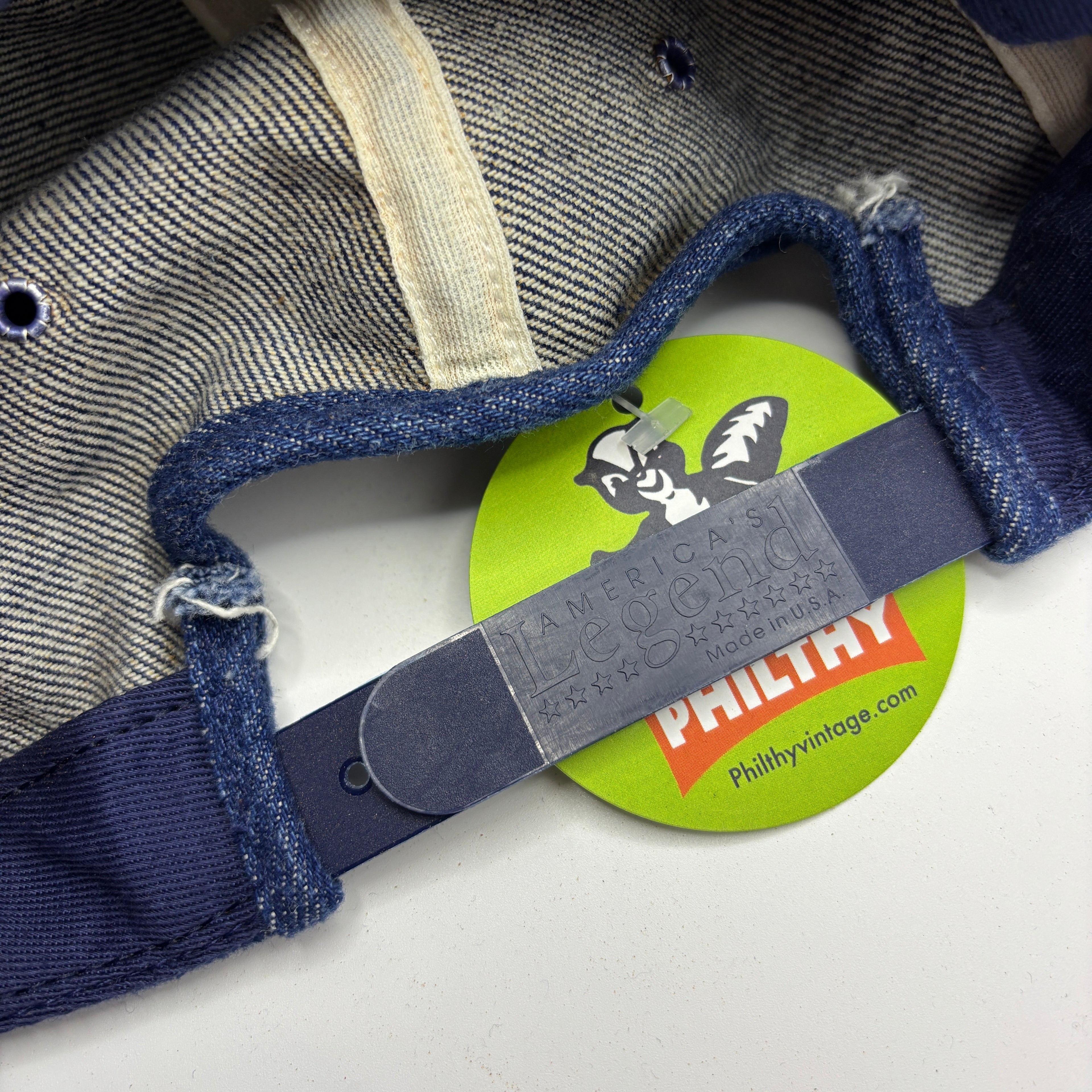 Vintage Tricon Patch Denim Snapback Hat