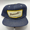 Vintage Harrah's Hose & Hydraulics Denim Patch Snapback Hat