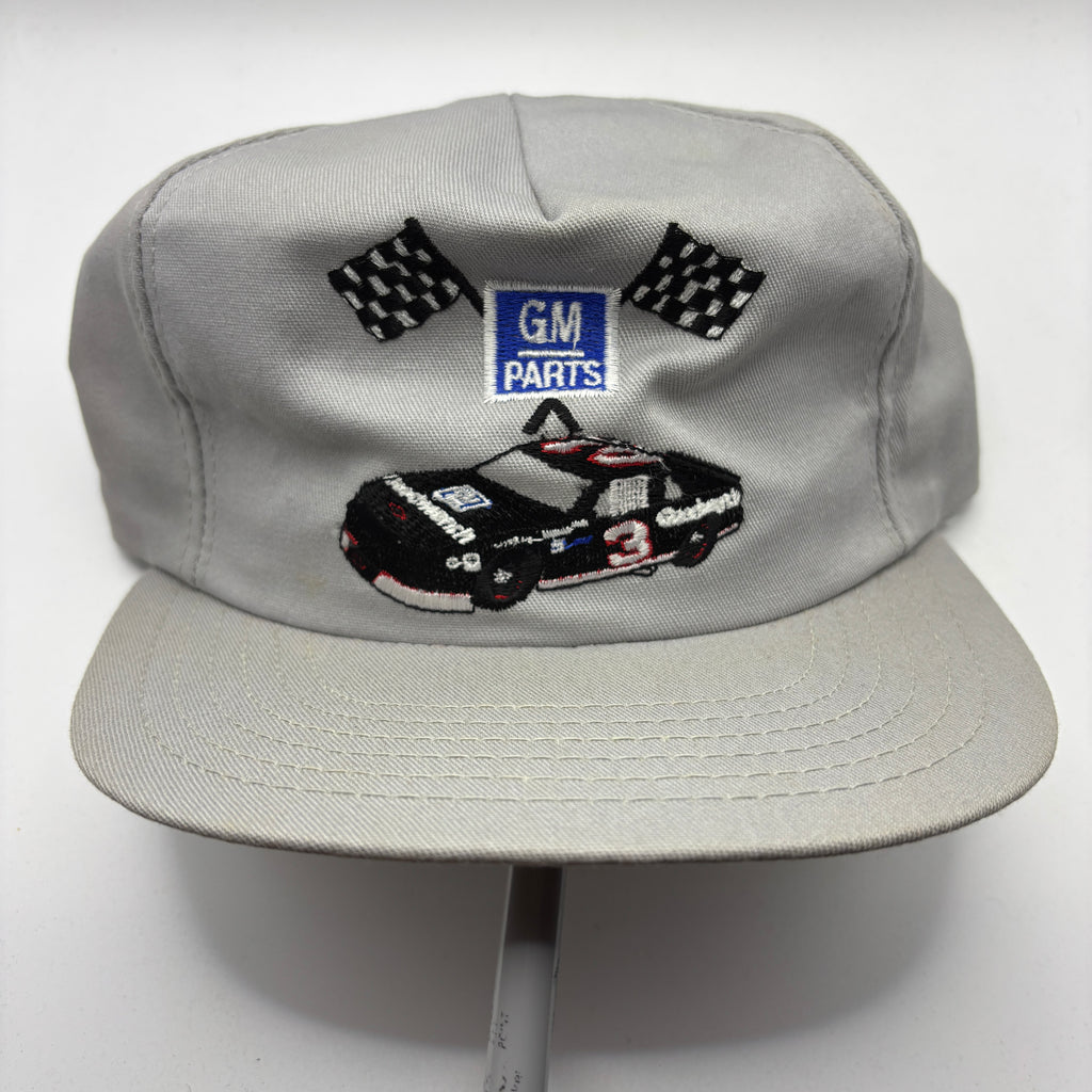 Vintage Dale Earnhardt GM Parts NASCAR Racing Grey Snapback Hat
