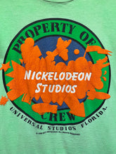 Load image into Gallery viewer, Vintage Nickelodeon Studios Universal Studios Crew 1990 MTV Neon Green Slime T-Shirt: Medium
