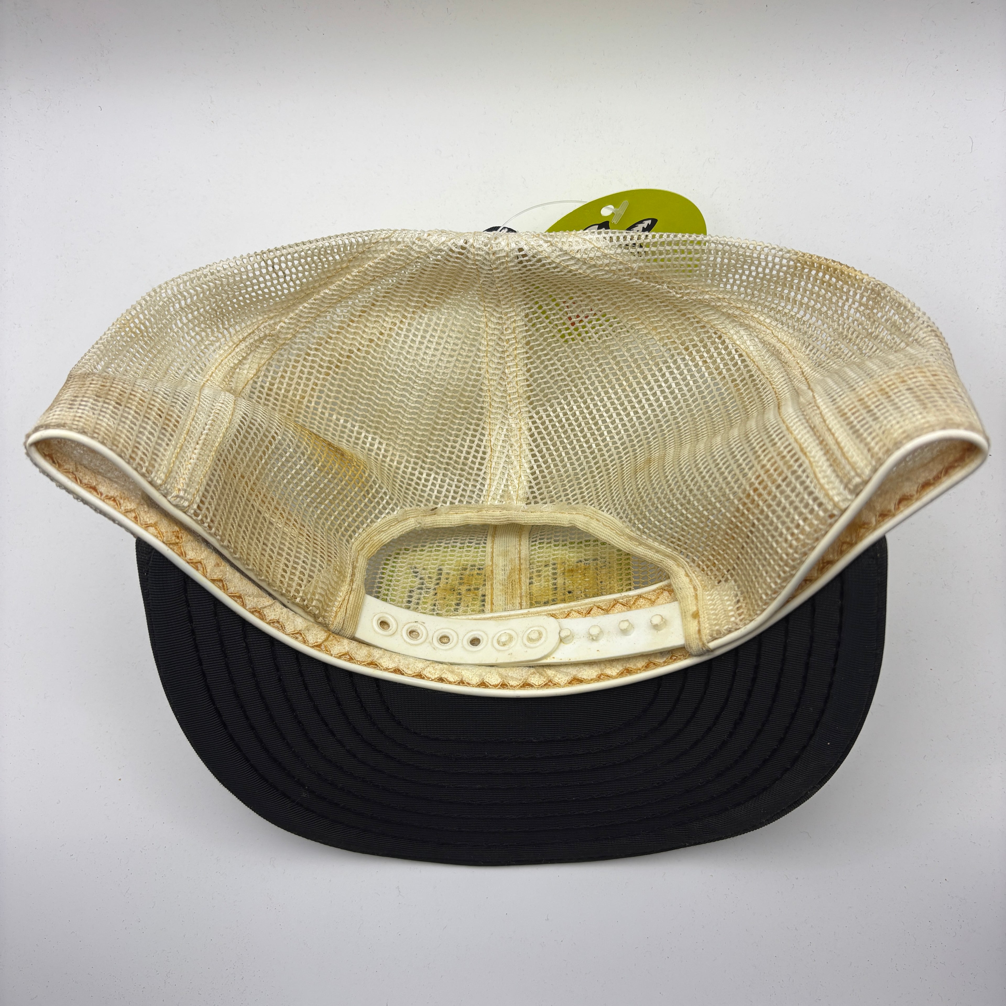 Vintage Clark All Mesh White Black Louisville Mfg Snapback Hat