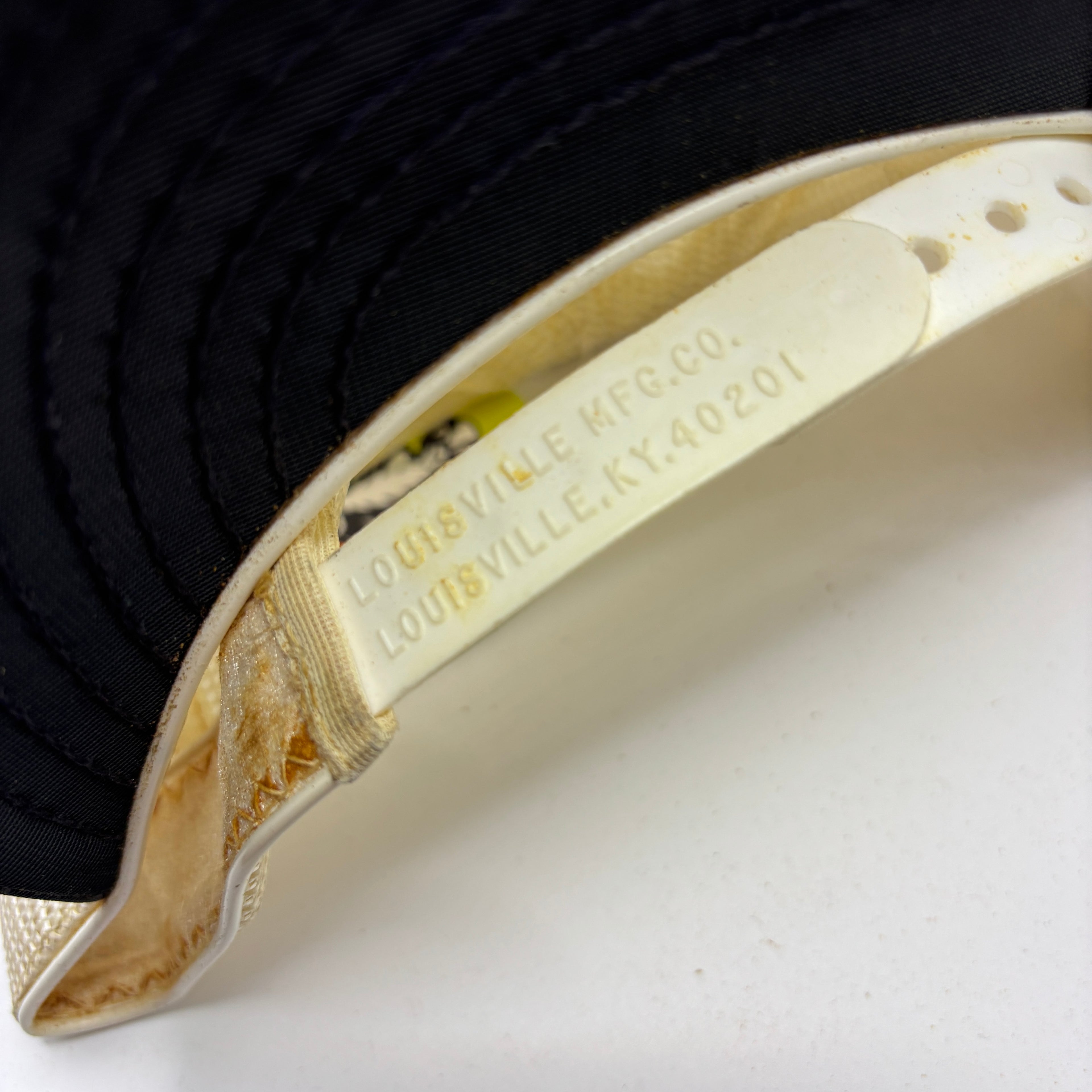 Vintage Clark All Mesh White Black Louisville Mfg Snapback Hat