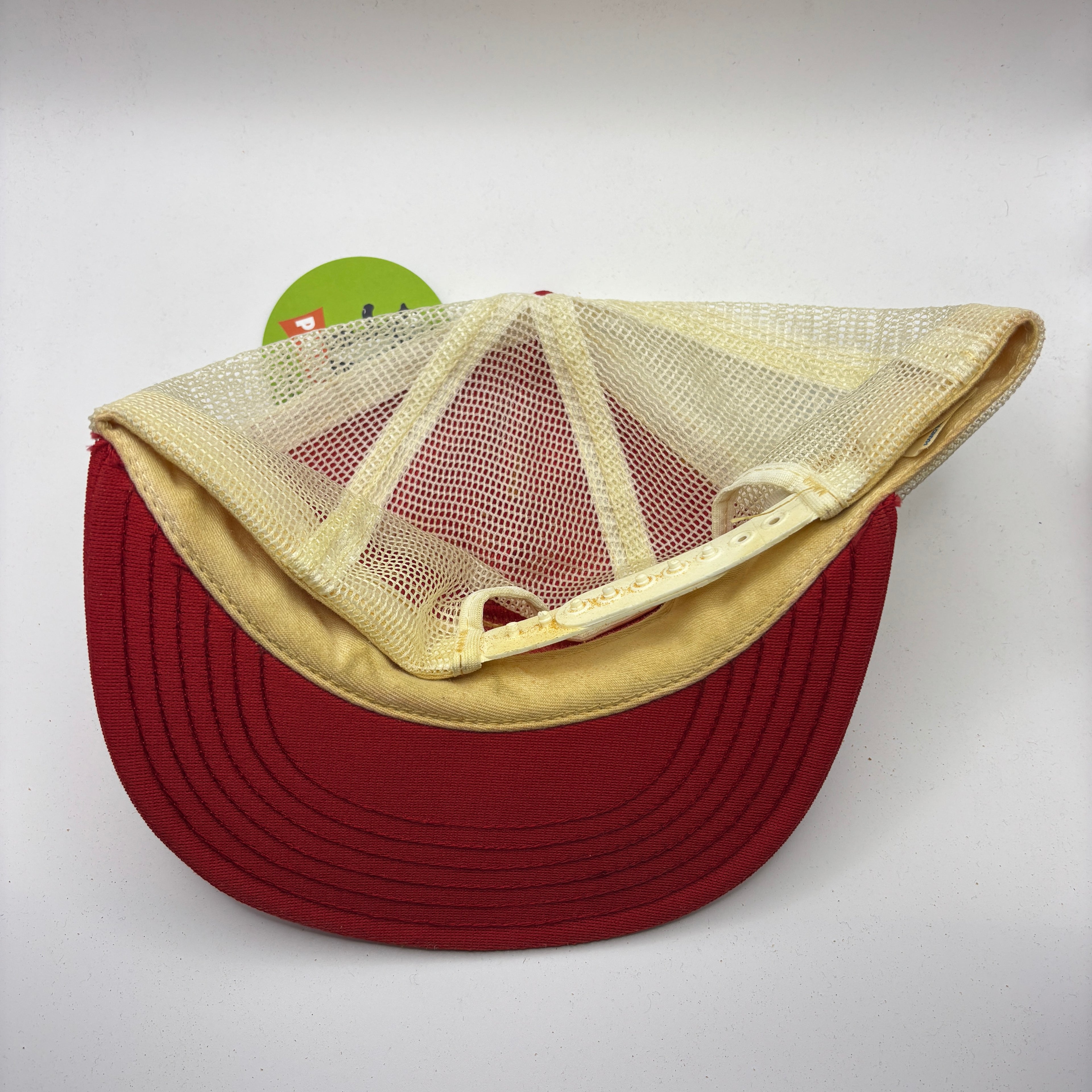 Vintage #1 Ford Trucks Patch Red Trucker Mesh Snapback Hat