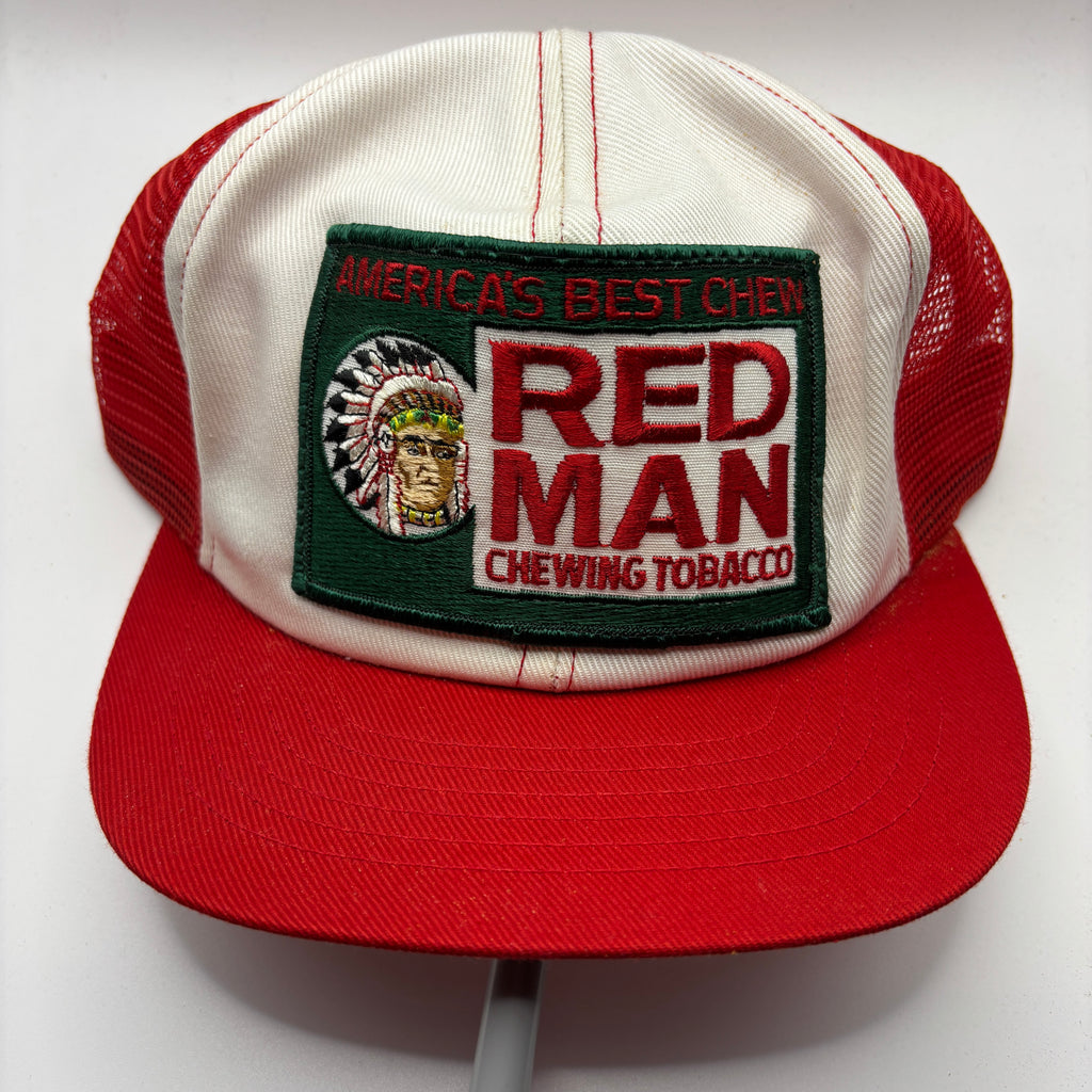 Vintage Red Man Chewing Tobacco Trucker Mesh Patch Snapback Hat