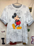 Vintage Mickey Mouse All Over Print Art Sketch Disney Originals Double Layer Sleeve T-Shirt: L/XL
