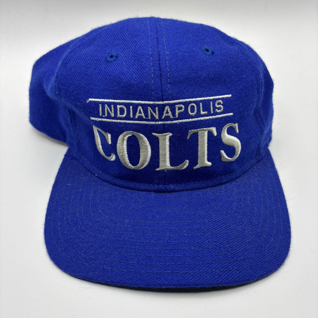Vintage Indianapolis Colts NFL Football Blue Wool Starter Snapback Hat