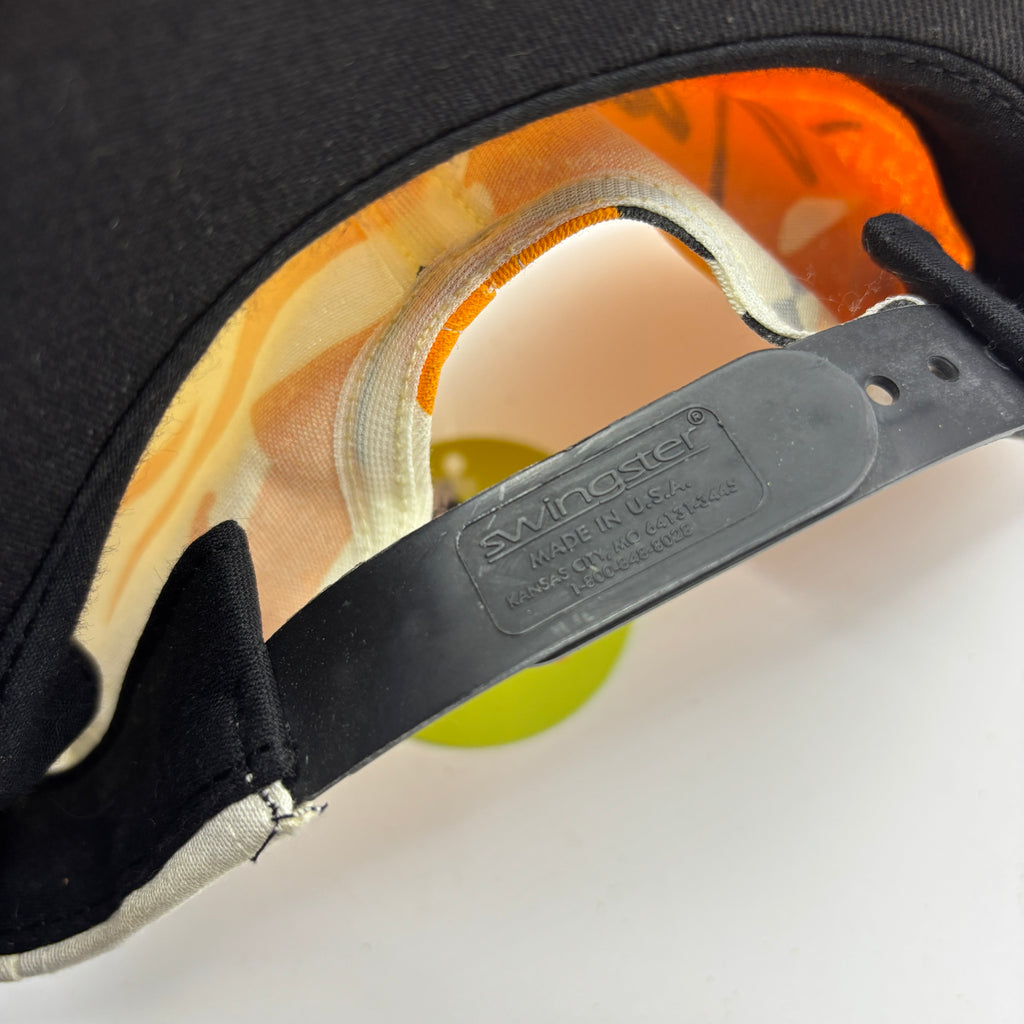 Vintage Yellow Racing Splash Checkered NASCAR 19 Snapback Hat