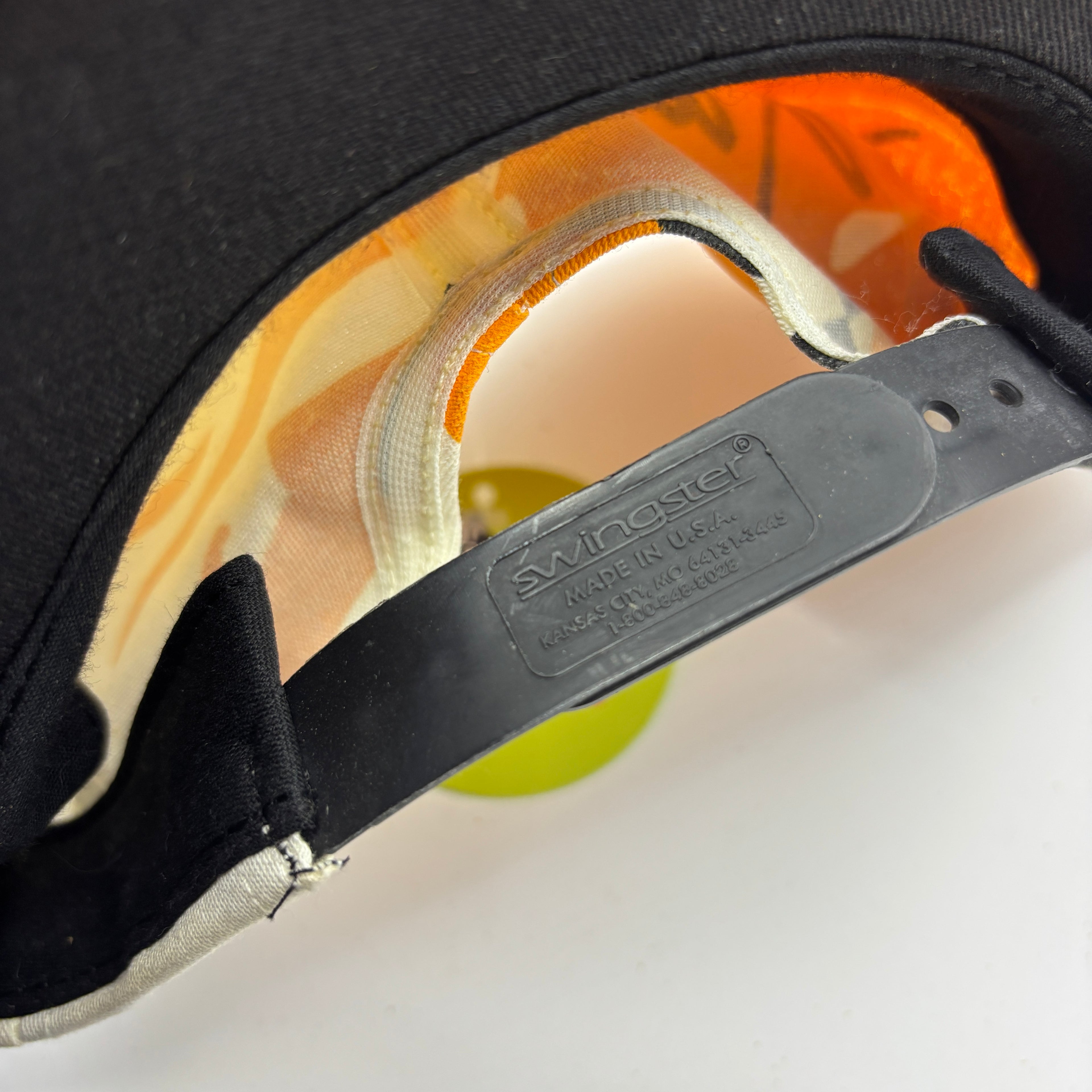 Vintage Yellow Racing Splash Checkered NASCAR 19 Snapback Hat