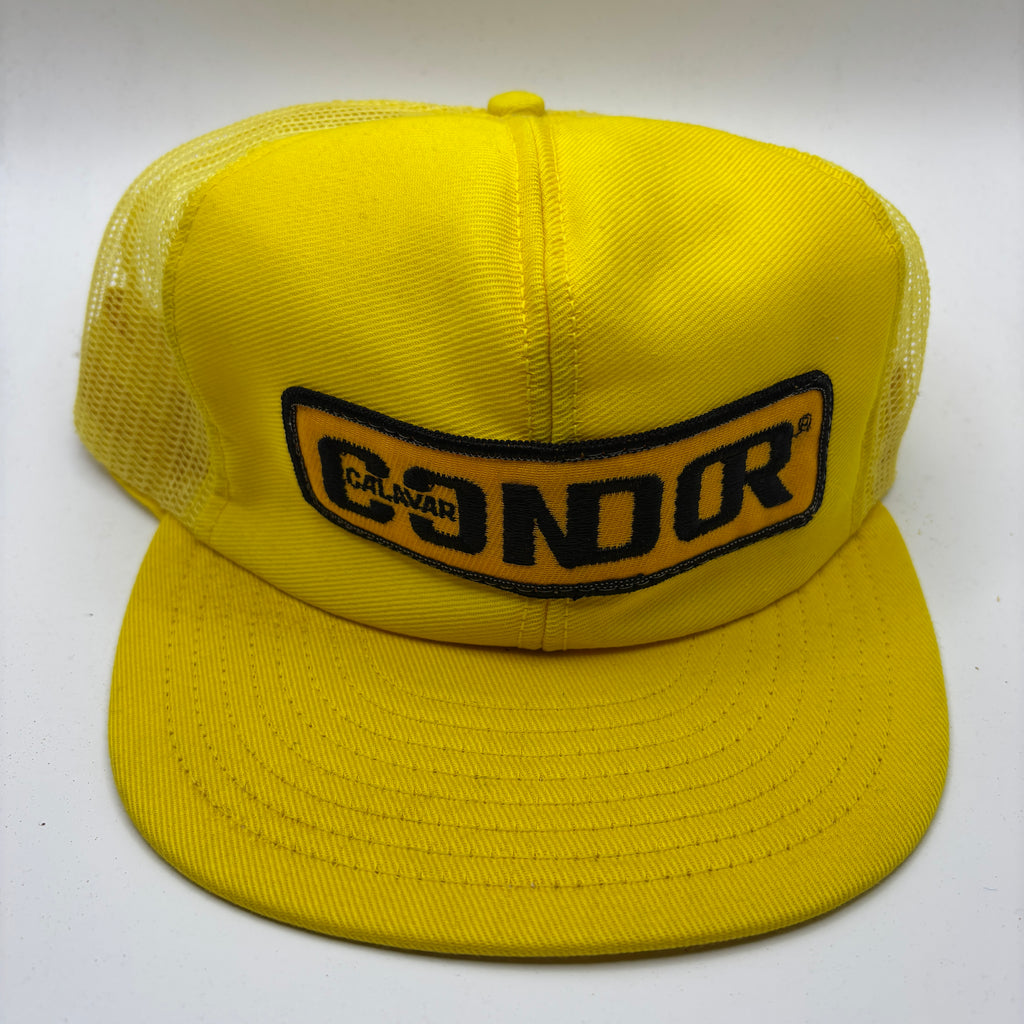 Vintage Calavar Condor Trucker Mesh Yellow Patch Snapback Hat