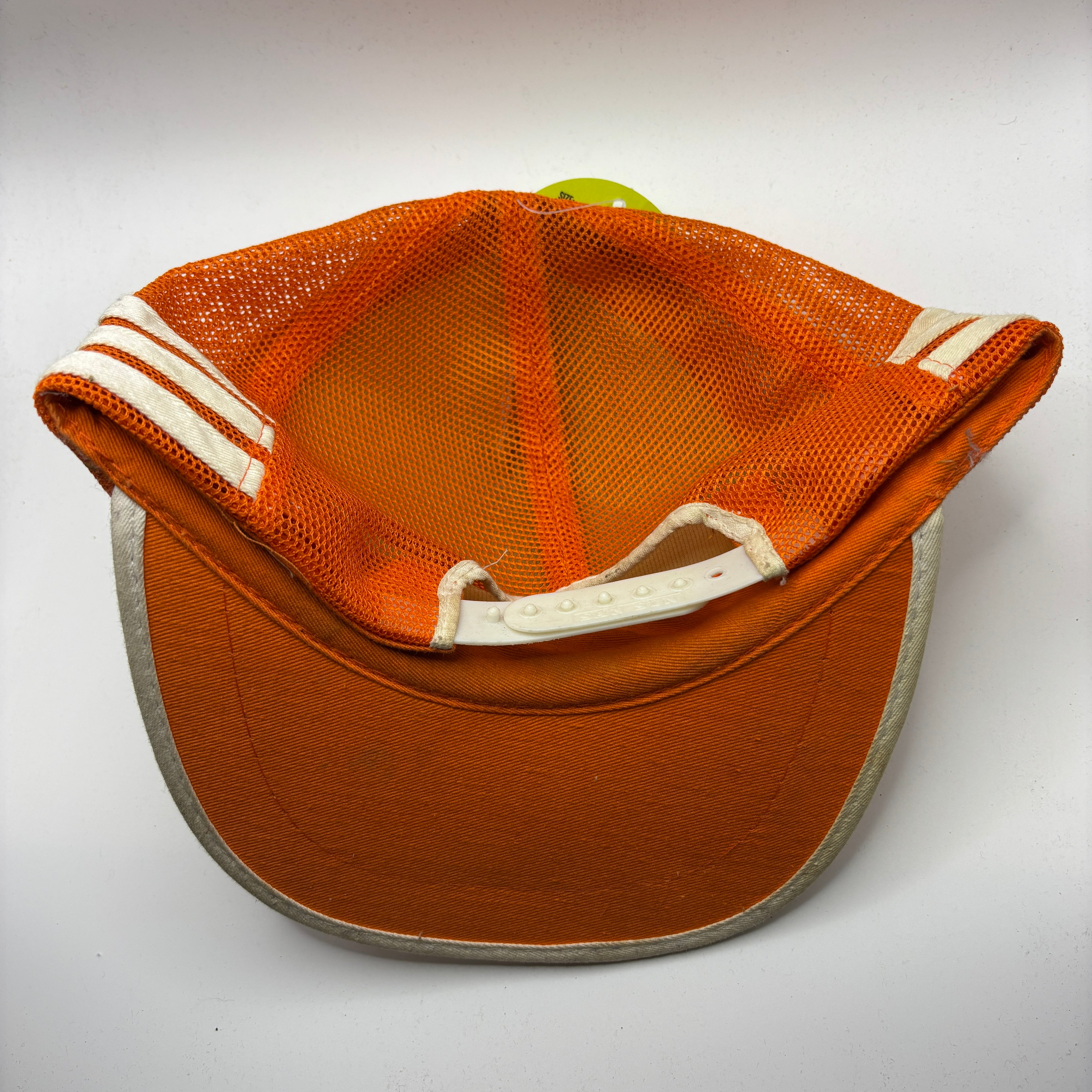 Vintage Patoka Lake Indiana Fishing 3 Stripe Trucker Mesh Snapback Hat