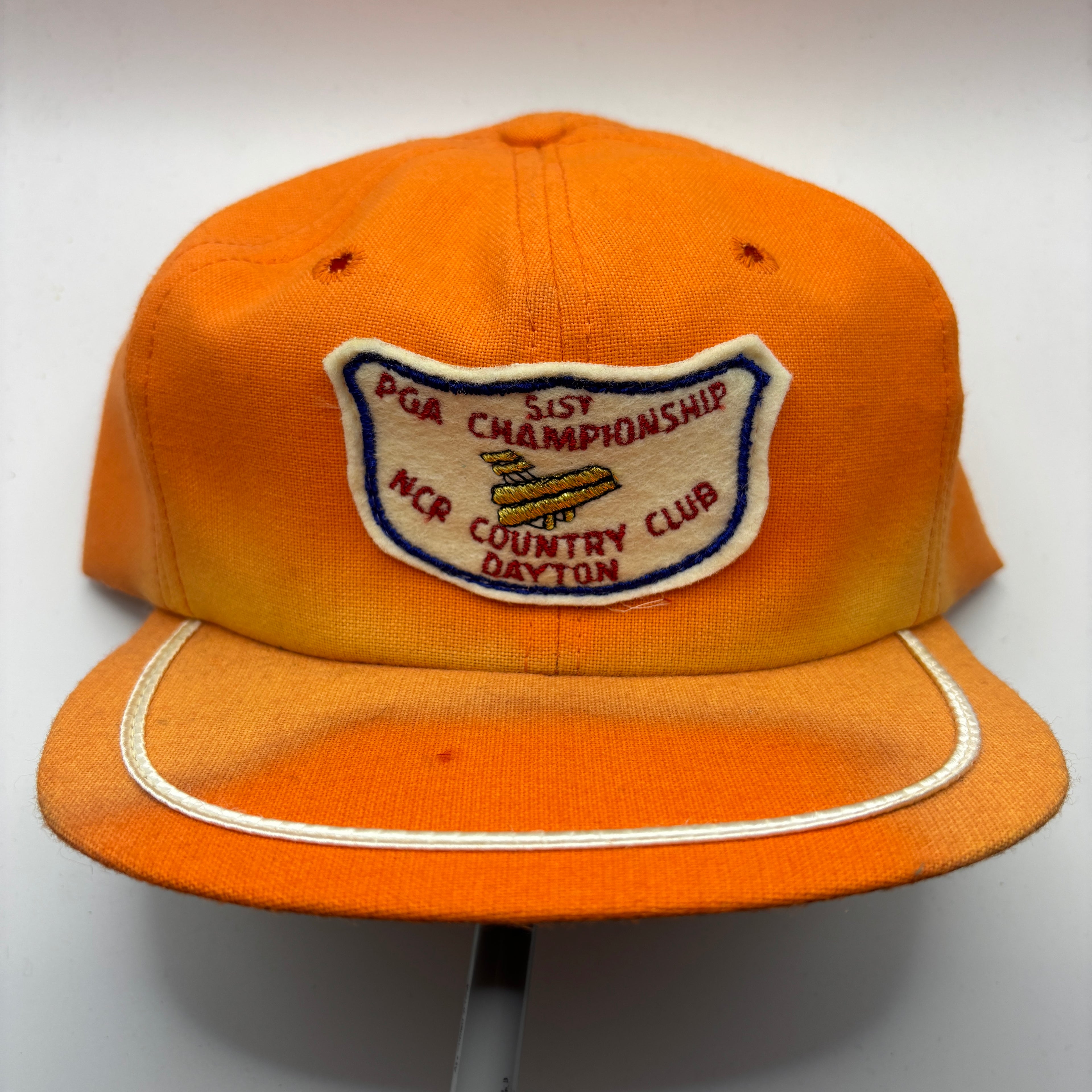 Vintage 51st PGA Championship NCR Country Club Dayton Ohio 1969 Orange Golf Tour Strapback Hat