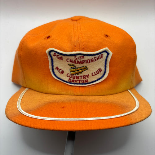 Vintage 51st PGA Championship NCR Country Club Dayton Ohio 1969 Orange Golf Tour Strapback Hat