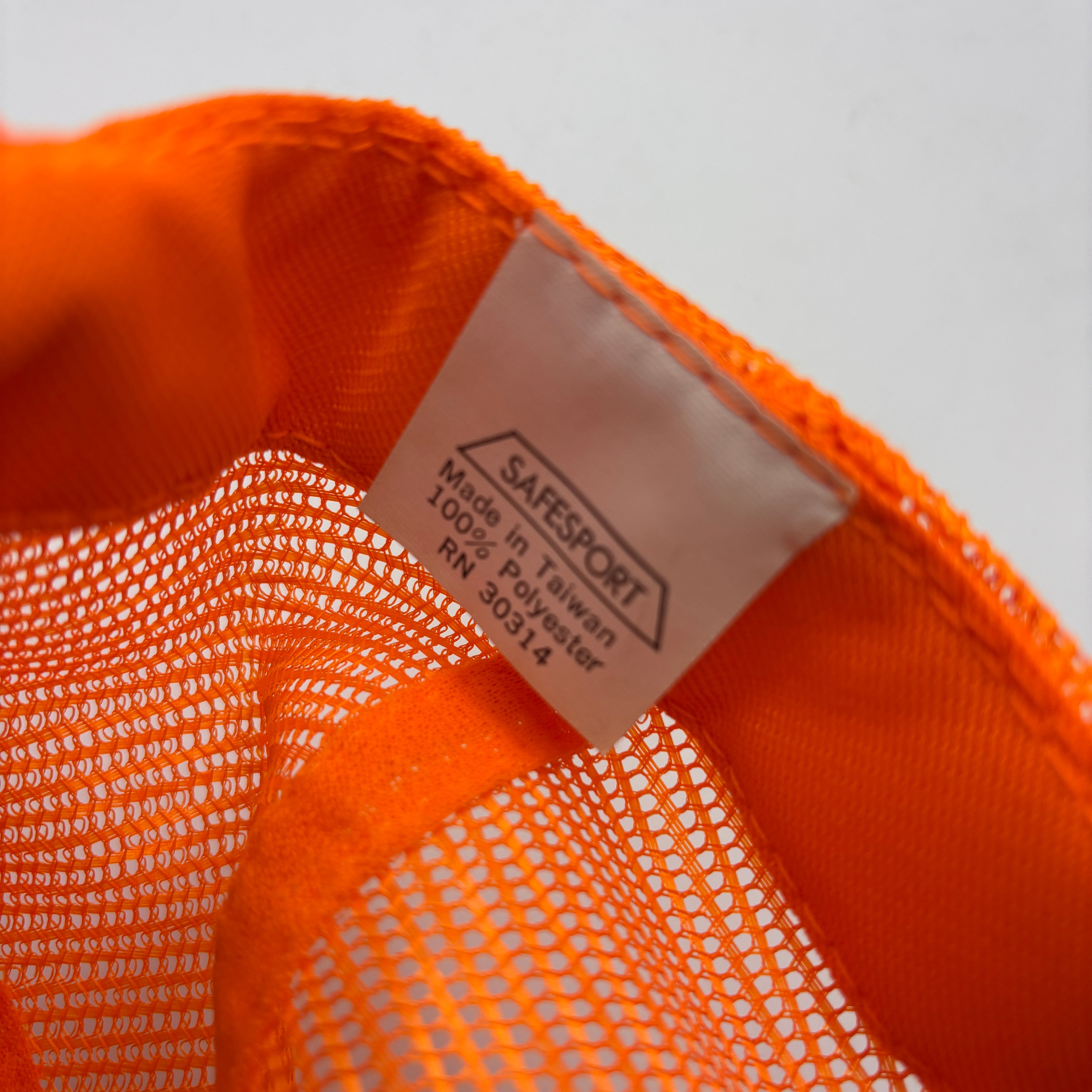 Vintage Budget Rental Car Patch Neon Orange Snapback Hat