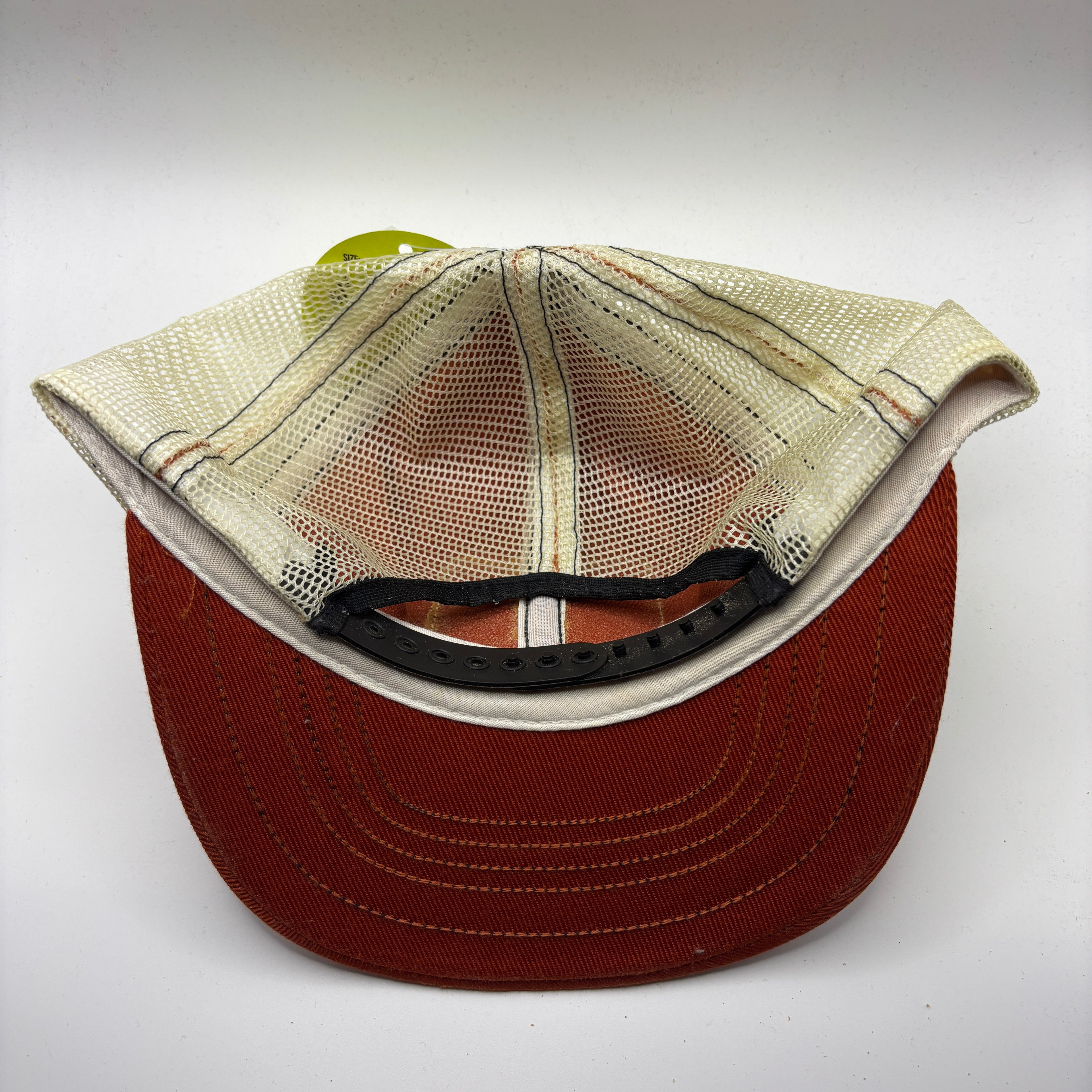 Vintage Ditch Witch Orange Patch Trucker Mesh Snapback Hat