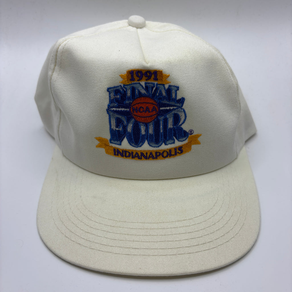 Vintage 1991 Indianapolis NCAA Basketball Final Four White Snapback Hat