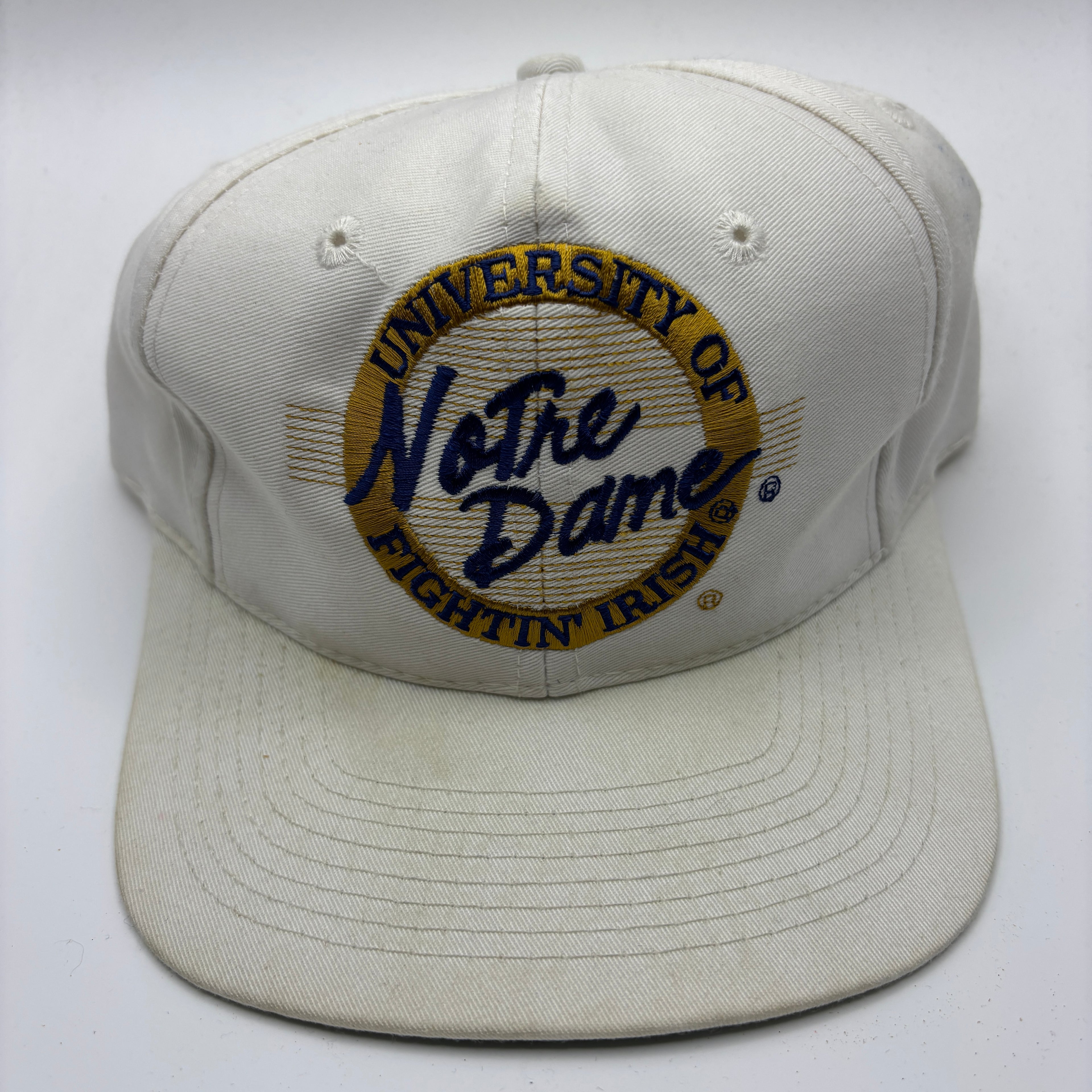 Vintage University of Notre Dame Fightin' Irish The Game White Snapback Hat