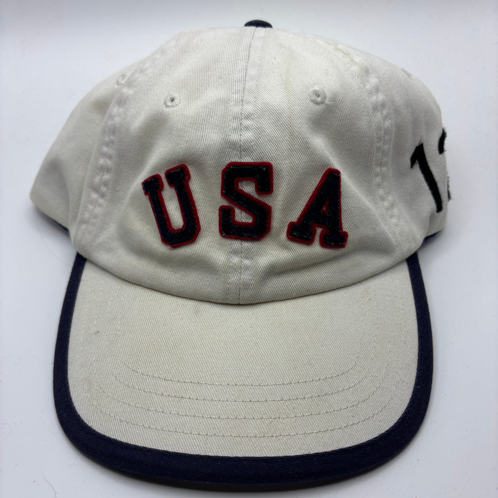 Vintage Polo Ralph Lauren USA Felt 2012 Olympics White Strapback Hat