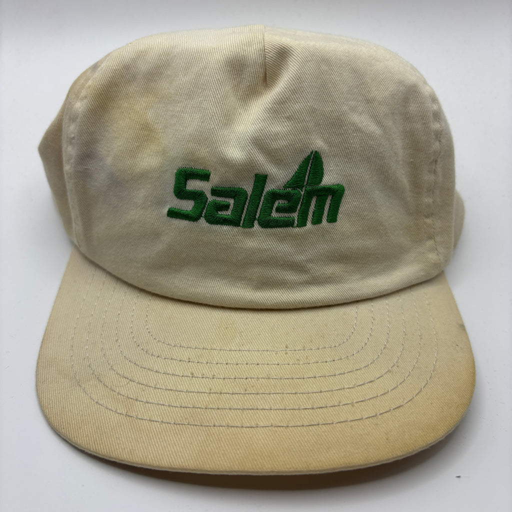 Vintage Salem Cigarettes Cream Green Snapback Hat