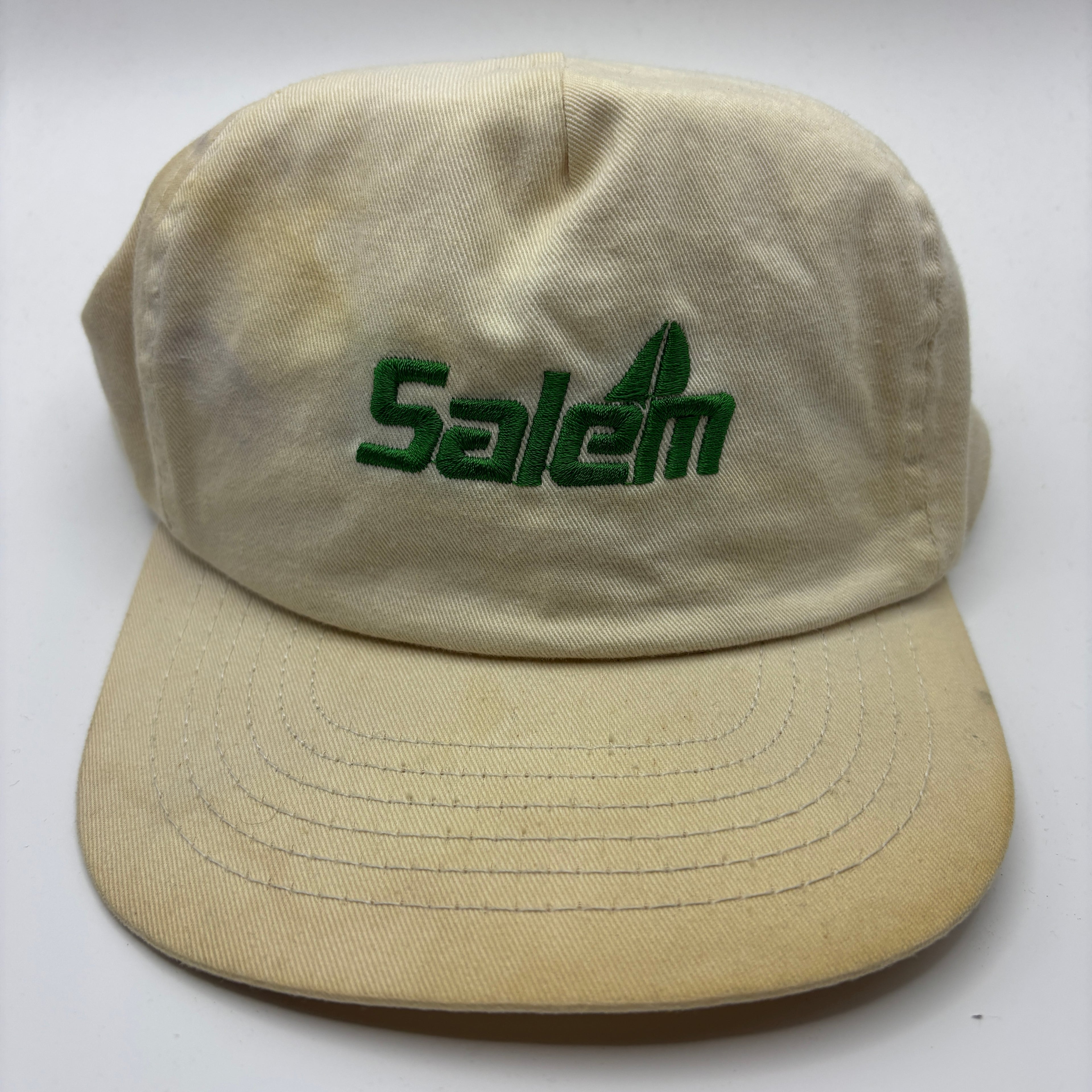 Vintage Salem Cigarettes Cream Green Snapback Hat
