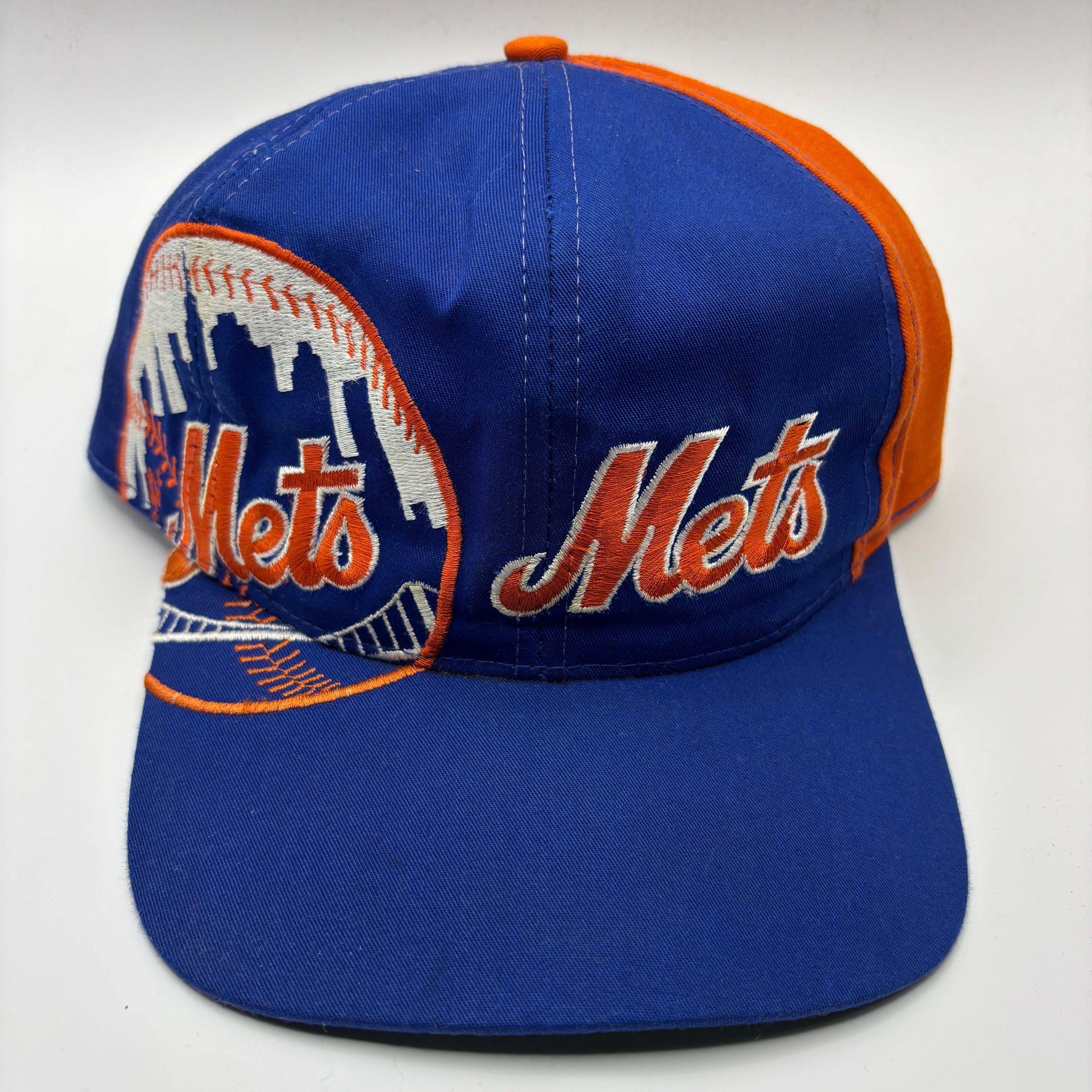 Vintage New York Mets MLB Blue Orange Embroidered Twins Snapback Hat