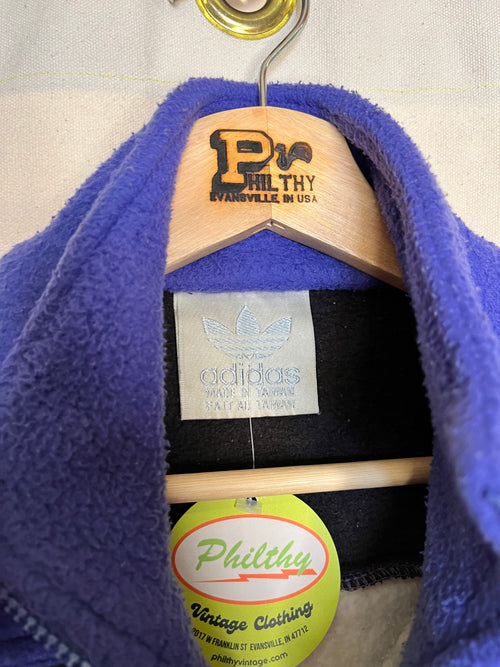 Vintage Adidas International Trefoil Purple Fleece Zip-Up Jacket: Medium