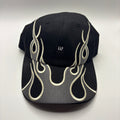 Yeezy Gap Black Hook and Loop Flame Embroidered Hat