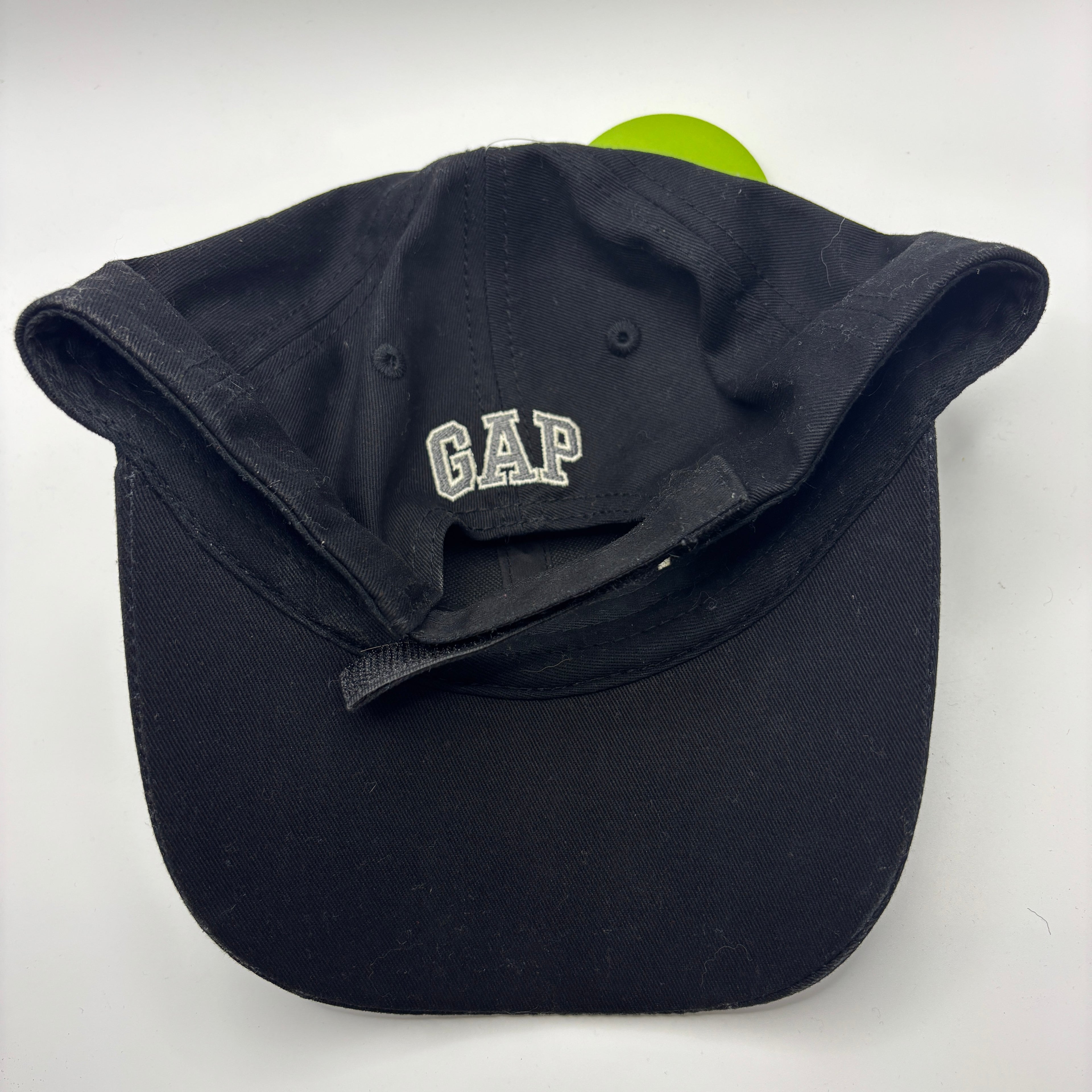 Yeezy Gap Black Hook and Loop Flame Embroidered Hat