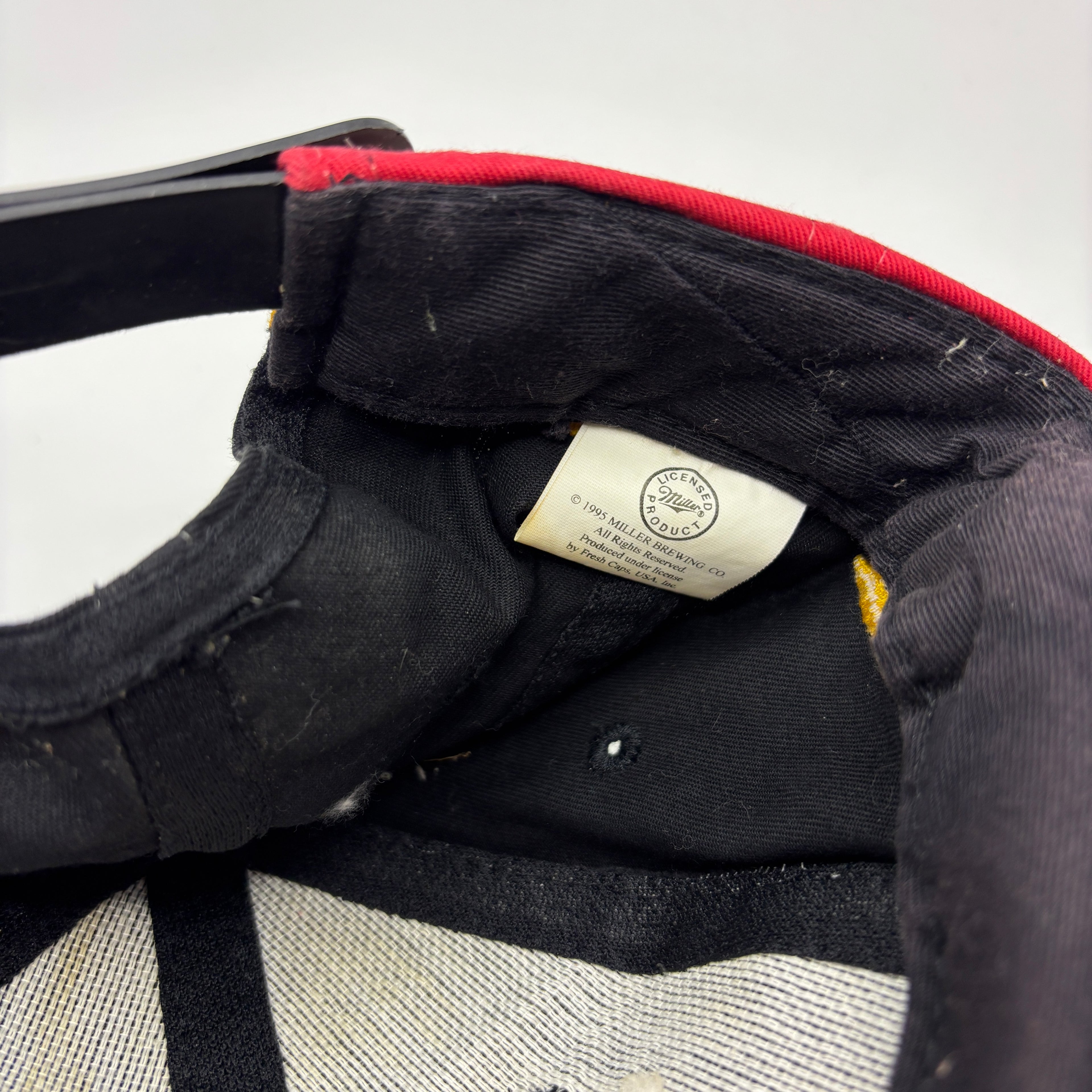 Vintage Miller Lite Beer NASCAR Racing Black Embroidered Snapback Hat