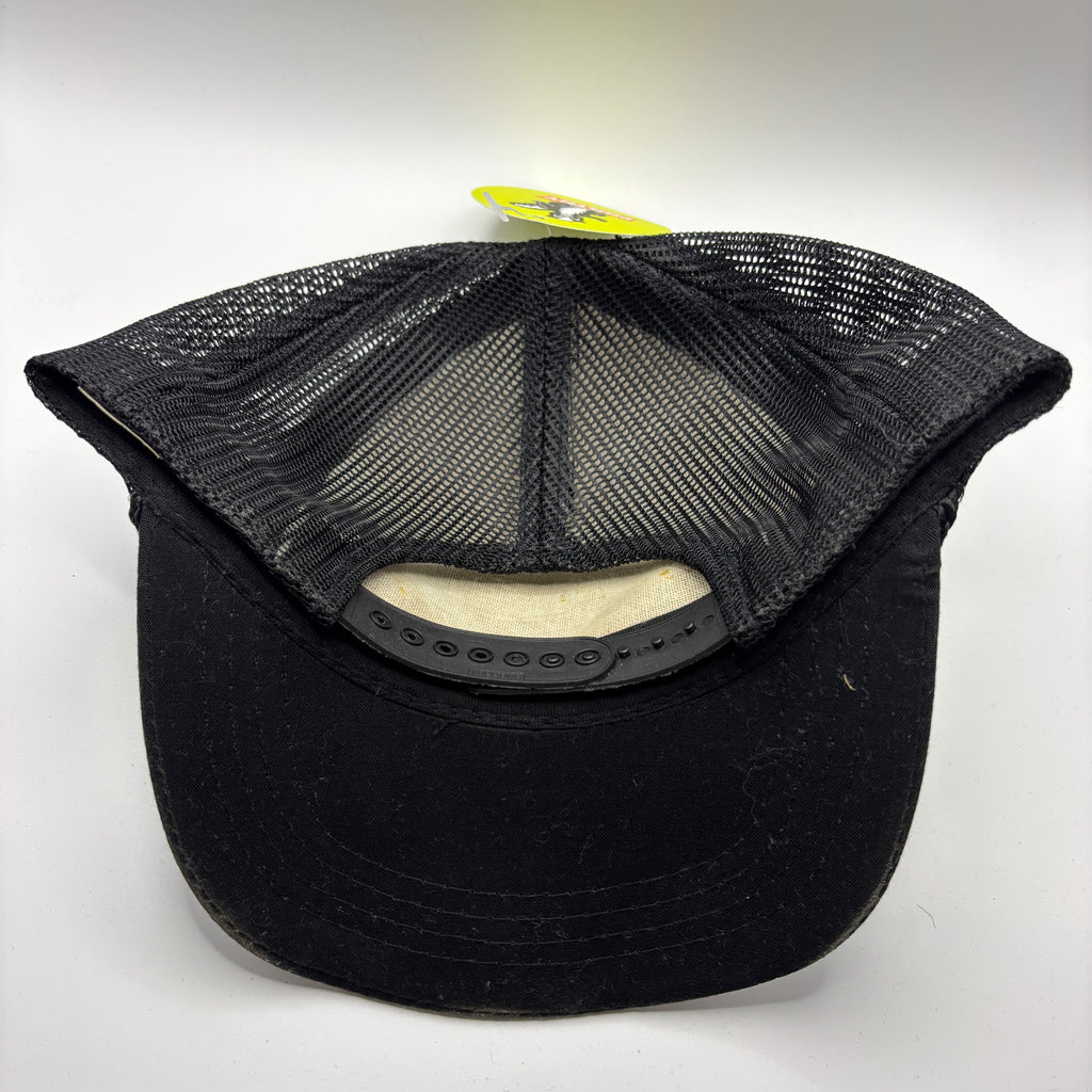 Vintage Miller Beer Racing Mesh Trucker Black Snapback Hat