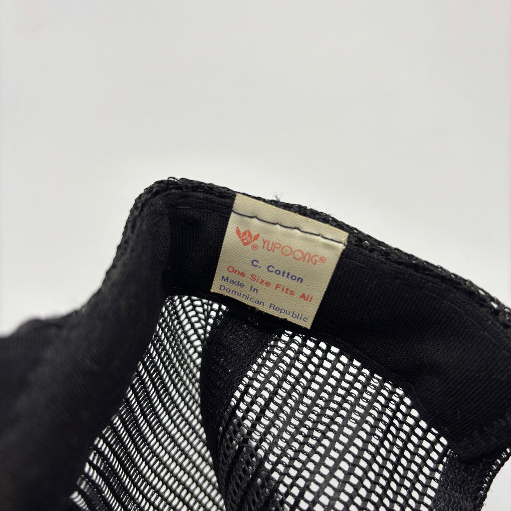 Vintage Miller Beer Racing Mesh Trucker Black Snapback Hat