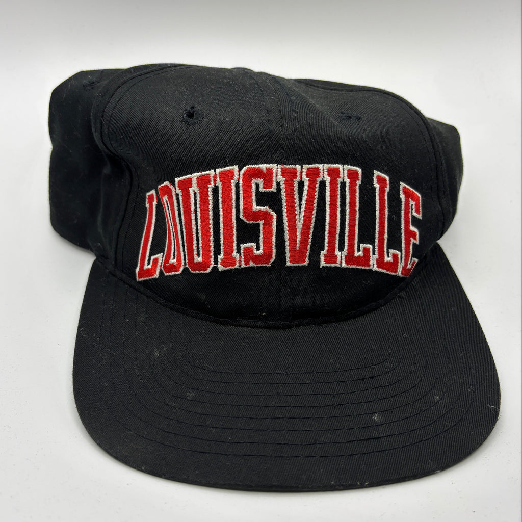 Vintage University of Louisville Cardinals Arch Starter Black Snapback Hat