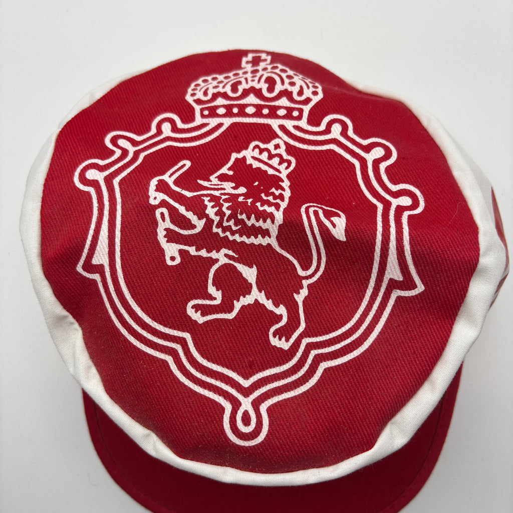 Vintage Stroh's Beer Red Cotton Pillbox Painters Snapback Hat