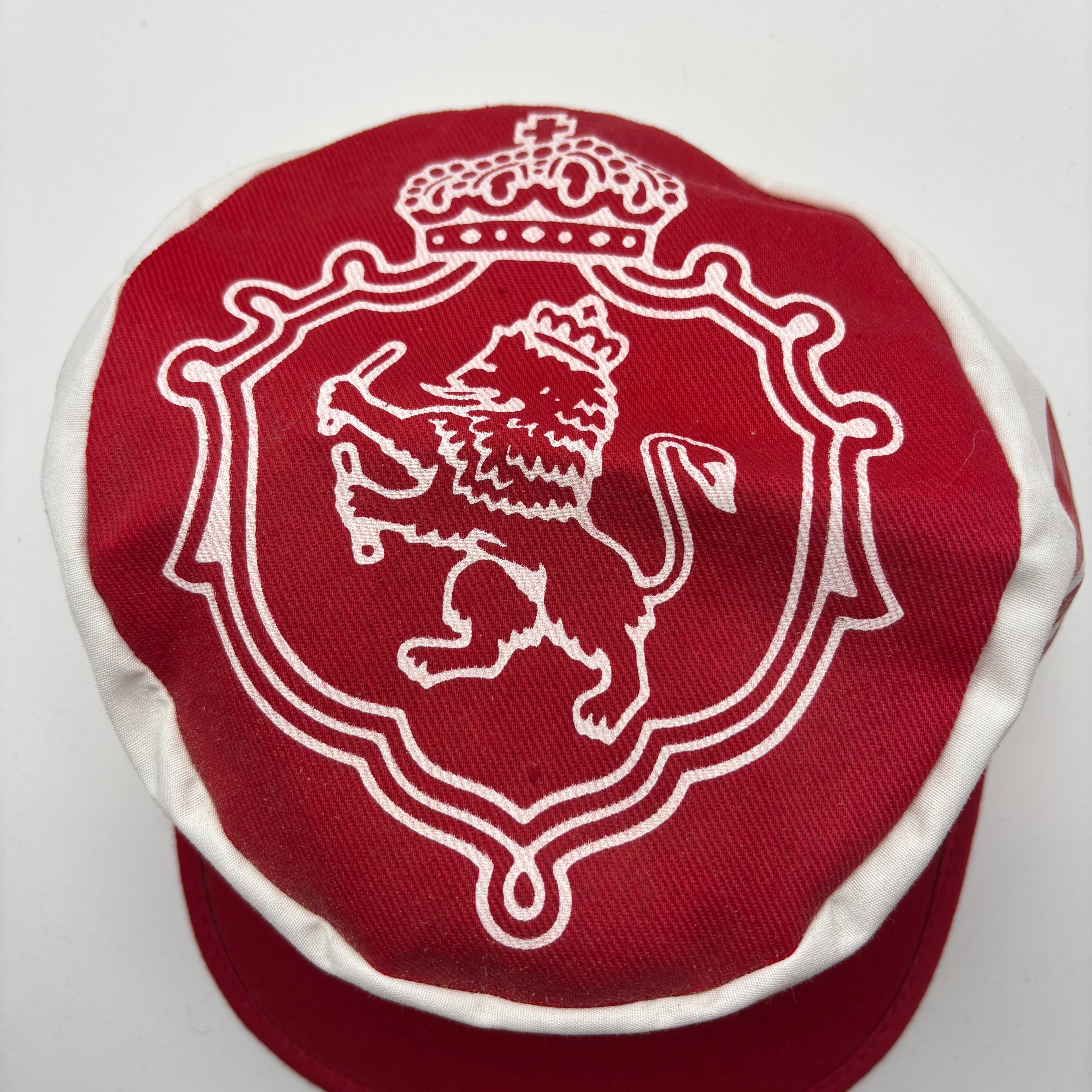 Vintage Stroh's Beer Red Cotton Pillbox Painters Snapback Hat